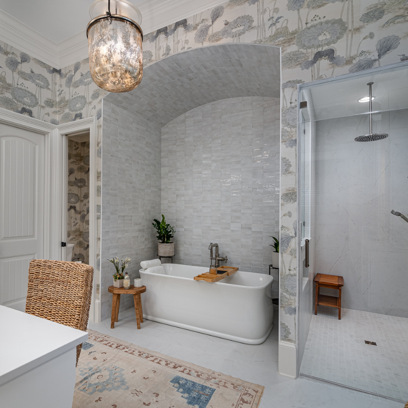 Old World Modernized Master Bath