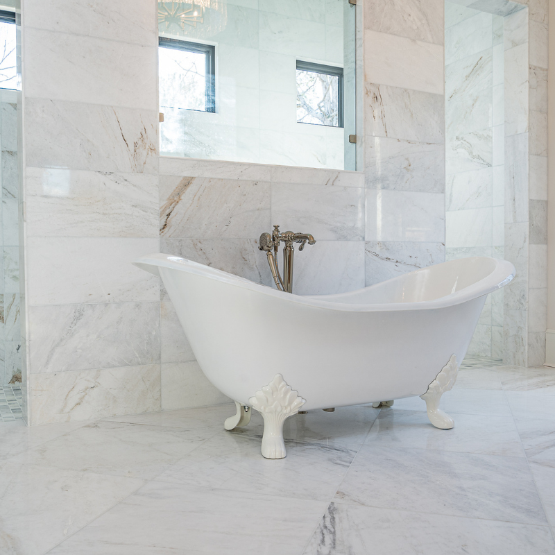 Elegant Marble Master Bathroom